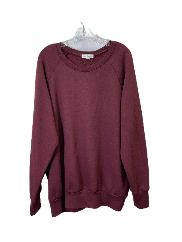 Sweatshirt Crewneck By Treasure And Bond In Maroon, Size: M