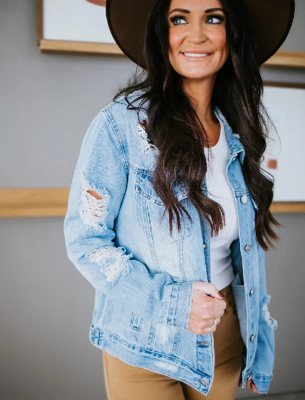 Zamora Distressed Denim Jacket