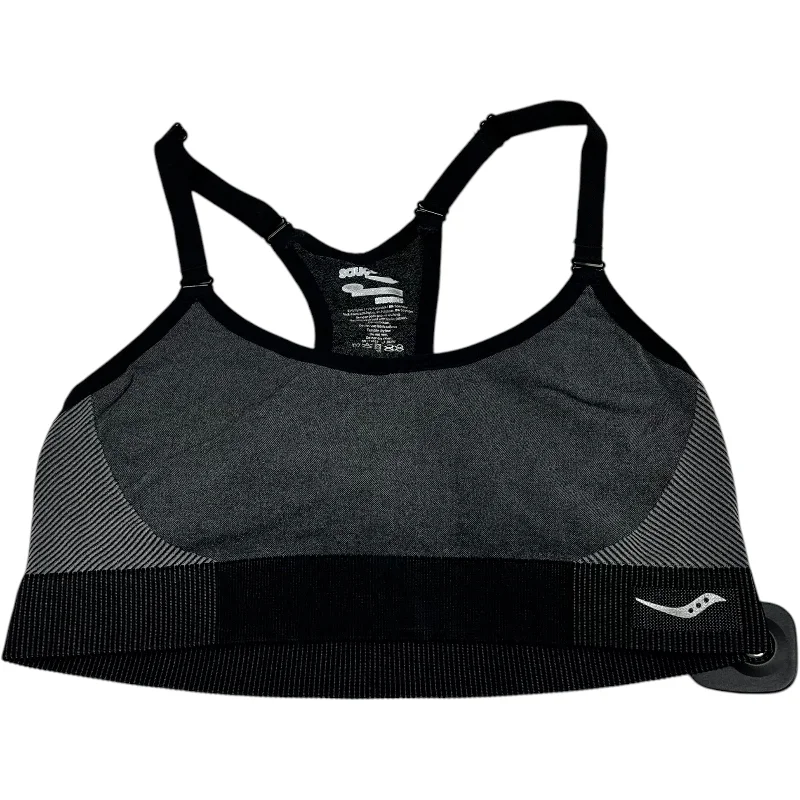 Athletic Bra By Saucony In Grey, Size: L