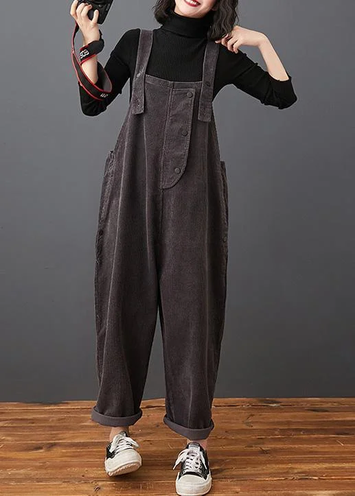 Style Spring Women Pants Plus Size Gray Jumpsuit Pants