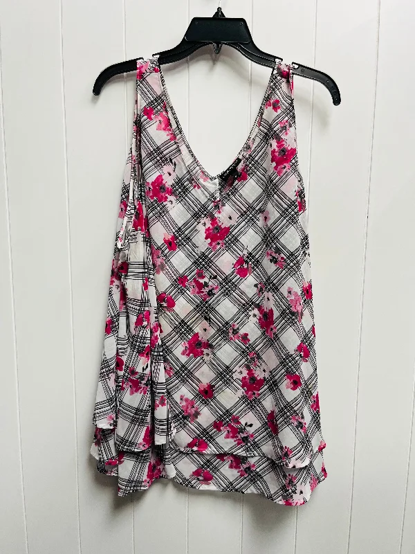 Blouse Sleeveless By Lane Bryant In Black & Pink, Size: 26