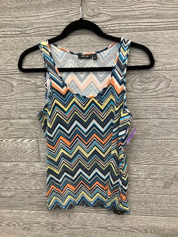 Top Sleeveless By Apt 9 In Multi-colored, Size: M