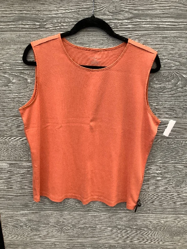 Top Sleeveless By Christopher And Banks In Orange, Size: Petite   Xl