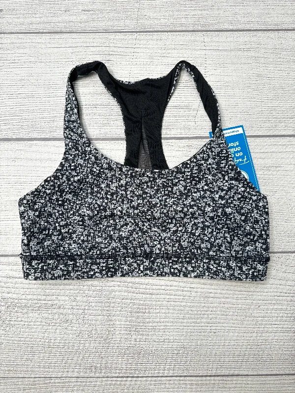 Athletic Bra By Lululemon In Black White, Size: M