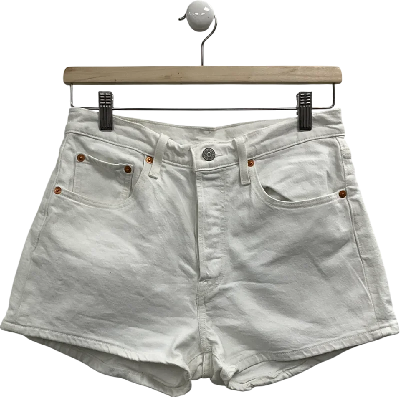 levis White 501 Original Shorts UK S