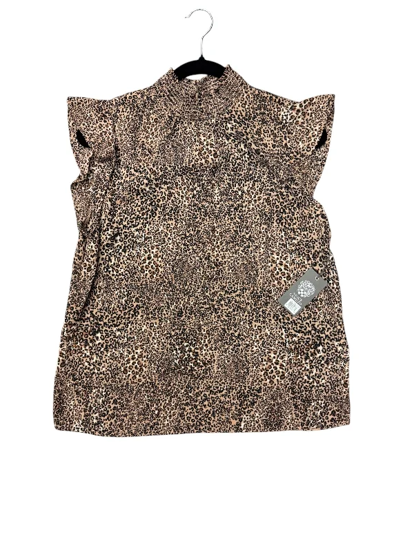 Top Sleeveless By Vince Camuto In Animal Print, Size: M