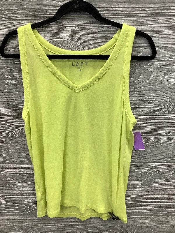 Top Sleeveless By Loft In Green, Size: Xl