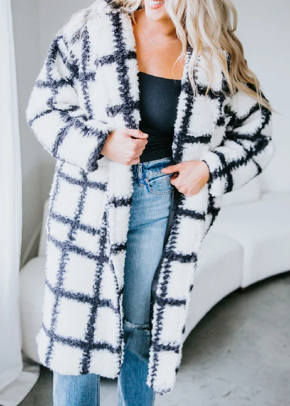 Sheila Plaid Sherpa Coat