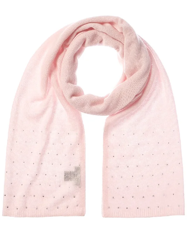 Forte Cashmere Crystal Studded Cashmere Scarf