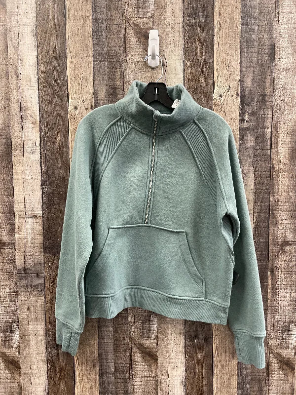 Sweatshirt Collar By Danskin In Green, Size: M