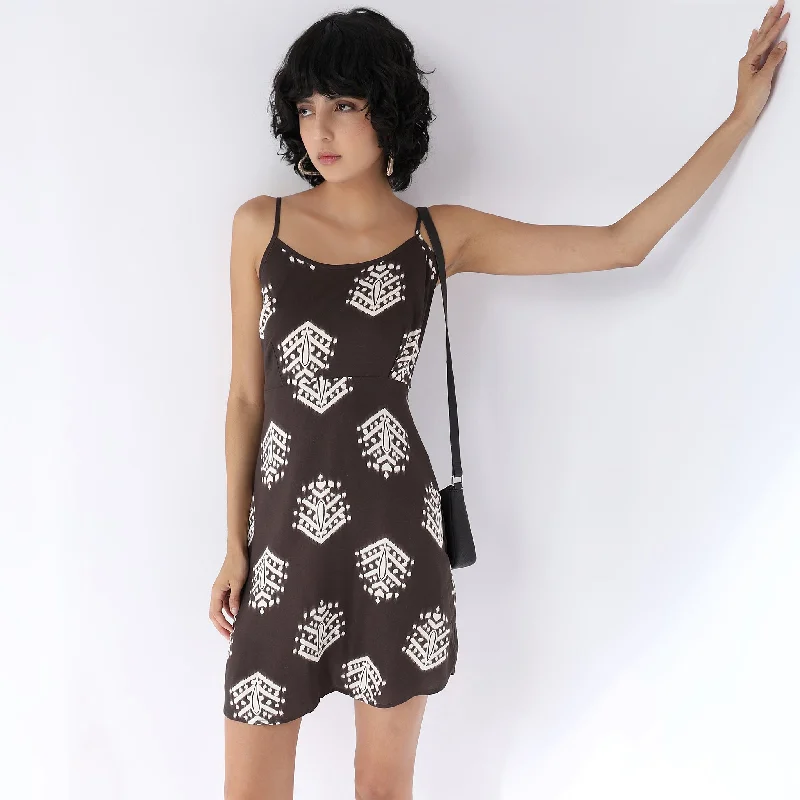 Regular Fit Printed Dress