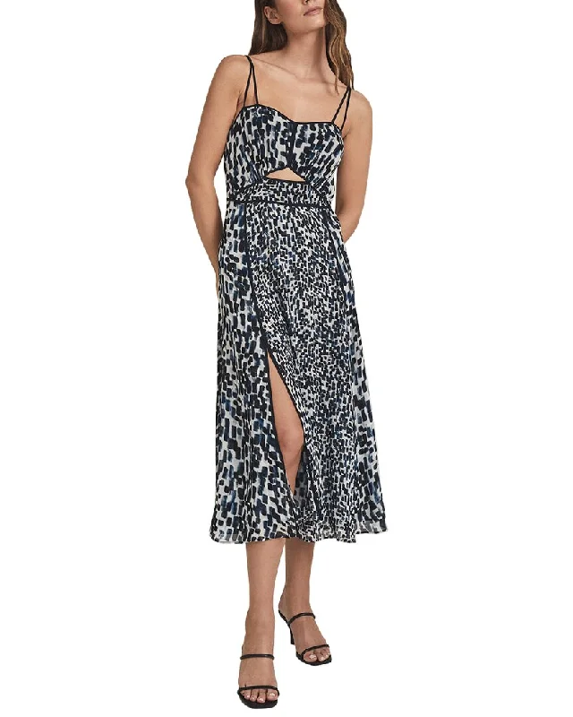 Reiss Nerishort Printed Strappy Midi Dress