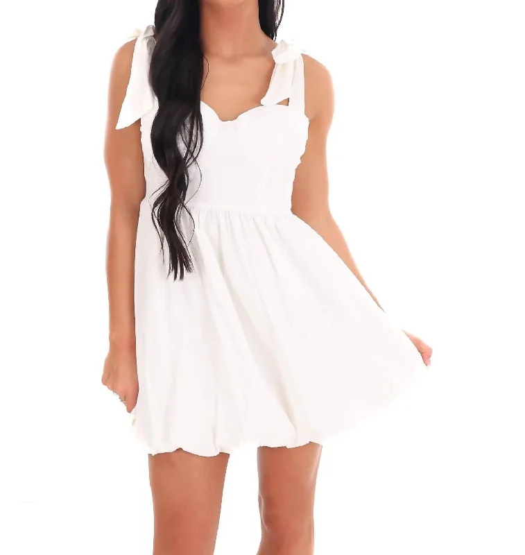 All The Drama Mini Dress In White