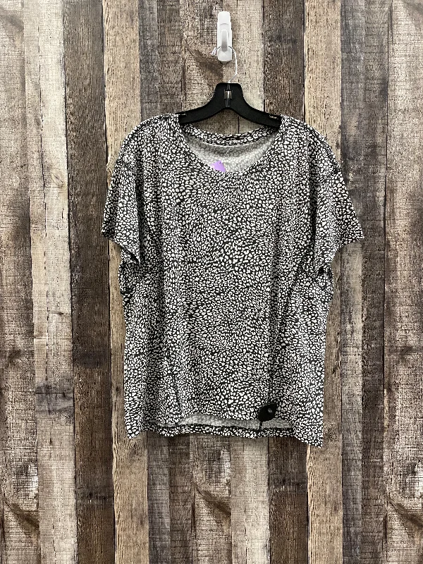 Black & White Top Short Sleeve Lou And Grey, Size M