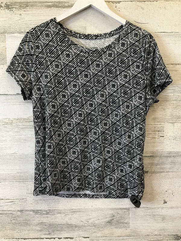 Black & White Top Short Sleeve Sonoma, Size M