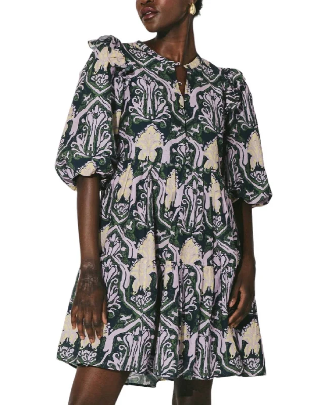 Camden Mini Dress In Casablanca Print