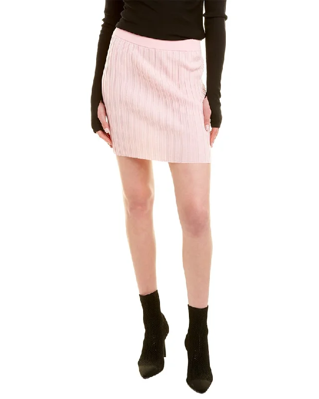 Helmut Lang Fine Rib Wool Mini Skirt