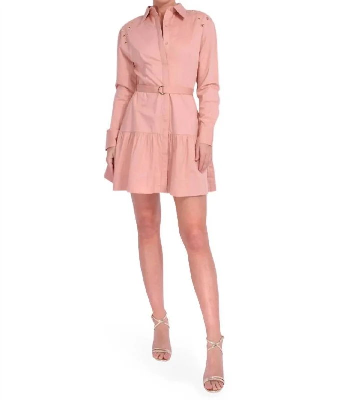 Jolene Mini Dress In Dusty Rose