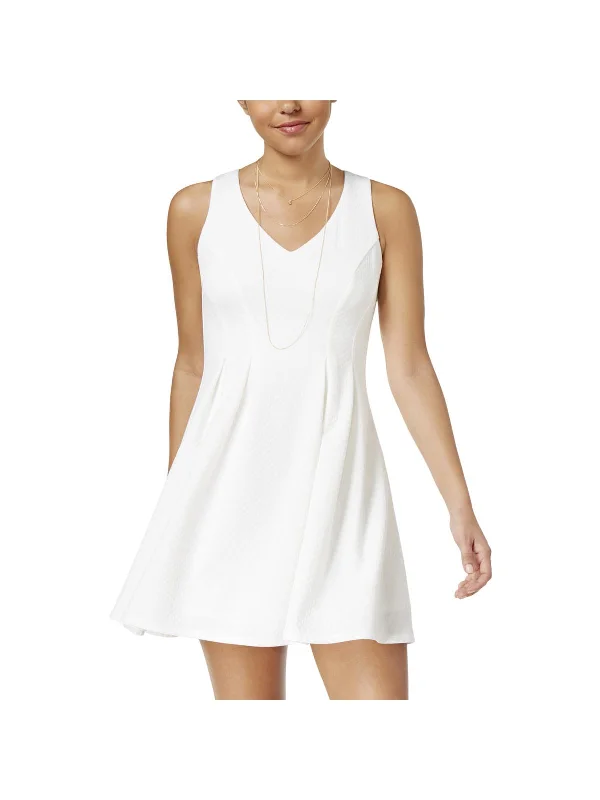 Juniors Womens Mini A-Line Cocktail Dress