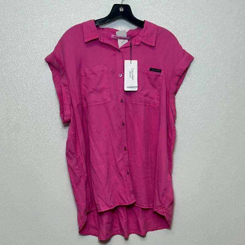 Polkadot Top Short Sleeve Calvin Klein O, Size Xl