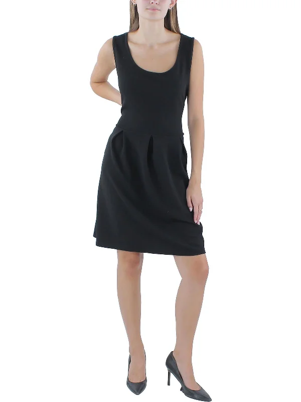 Womens Pockets Mini Fit & Flare Dress