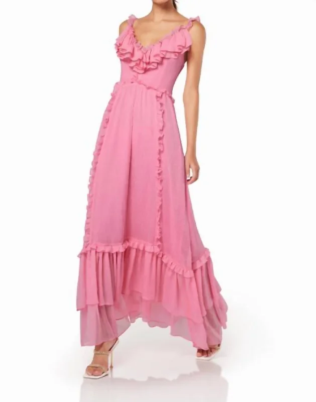 Heritage Maxi Dress In Pink