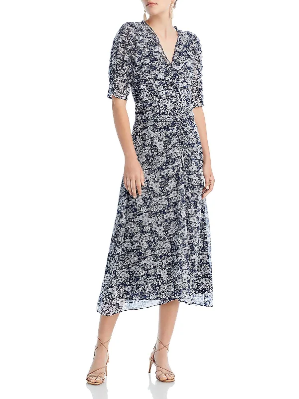 Suzie Womens Floral Print Cotton Maxi Dress