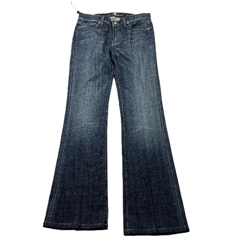 Jeans Boot Cut By 7 For All Mankind In Blue Denim, Size: 4