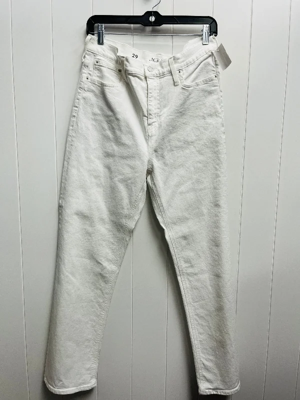 Jeans Boot Cut By J. Crew In White Denim, Size: 6