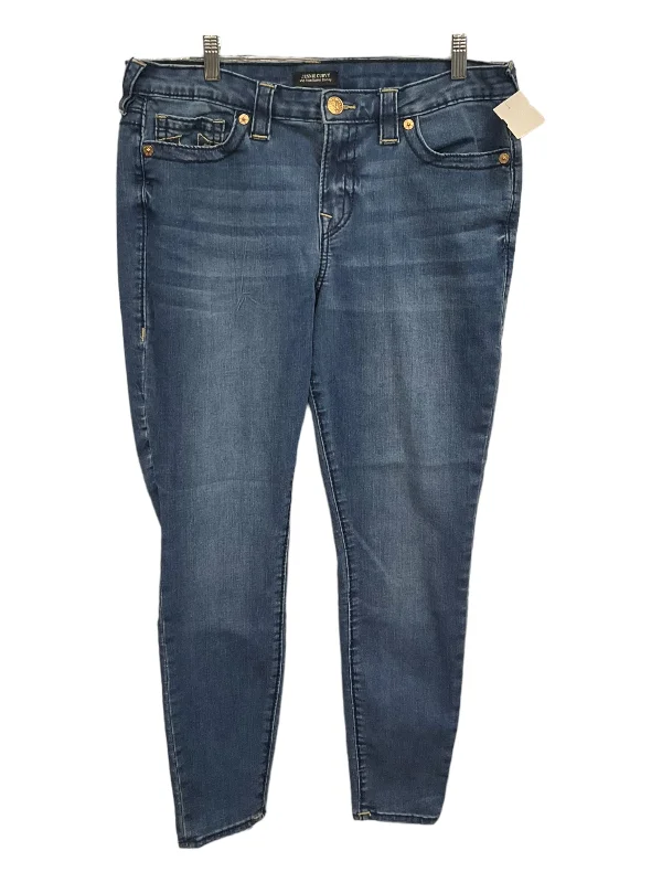 Jeans Skinny By True Religion In Blue Denim, Size: 12