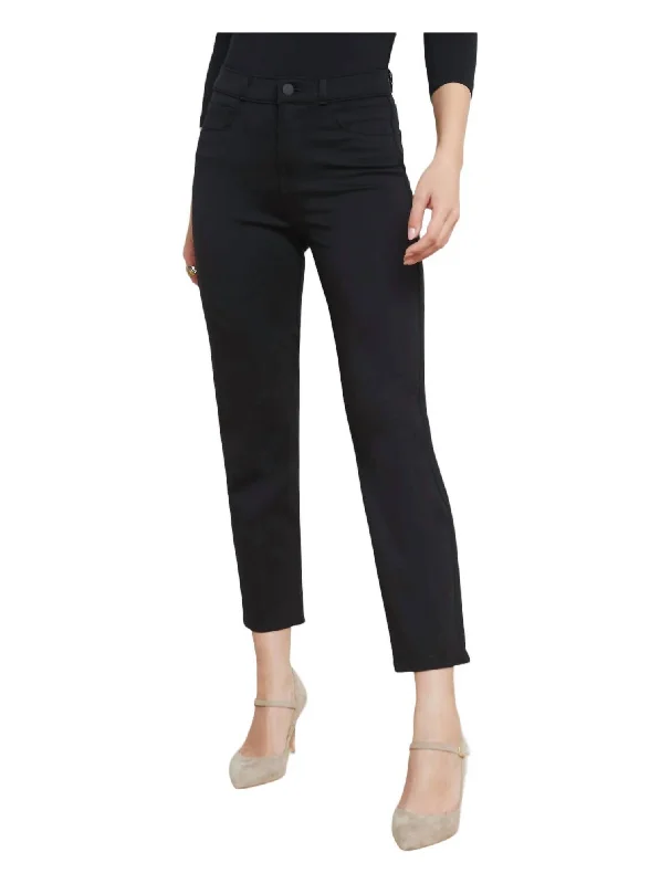 Women"s Alexia Crop Cigarette Jeans In Black