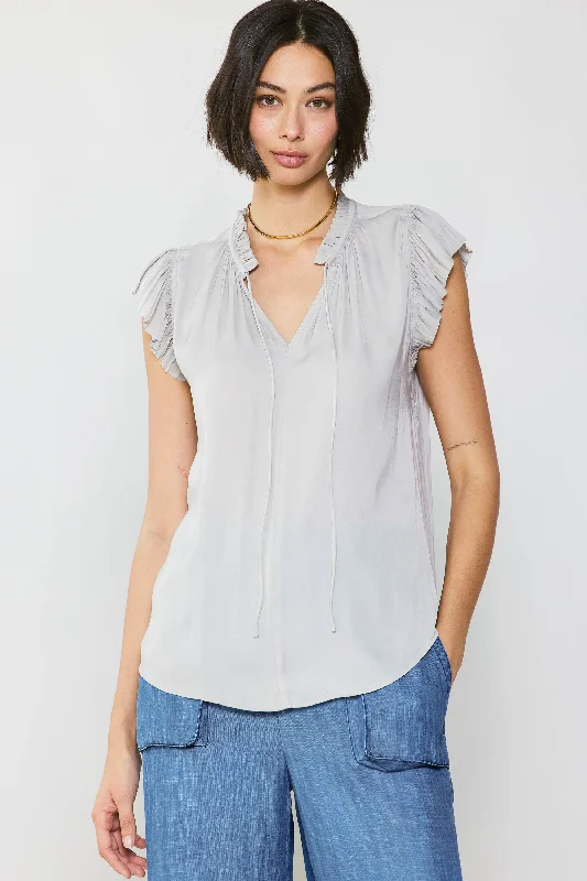 Margot Pleated Sleeve Blouse