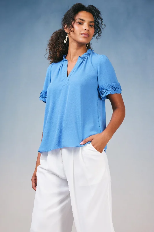 Ruffled Trim Blouse