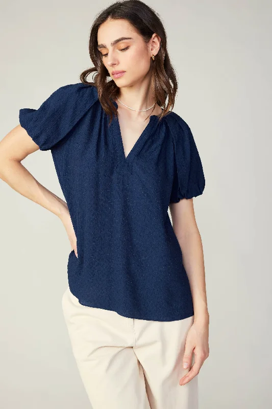 Split Neckline Top