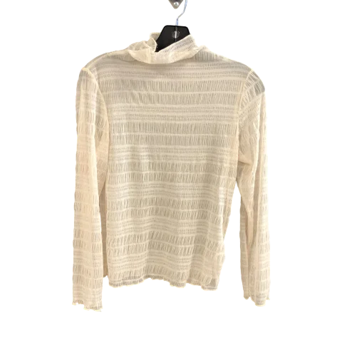 Top Long Sleeve By DAZY In Cream, Size: S