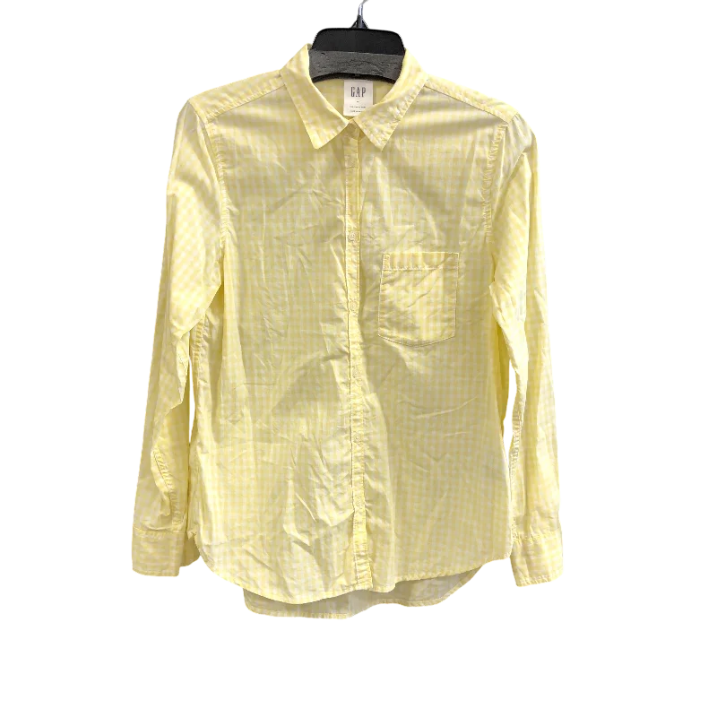 Top Long Sleeve By Gap In Yellow, Size: M