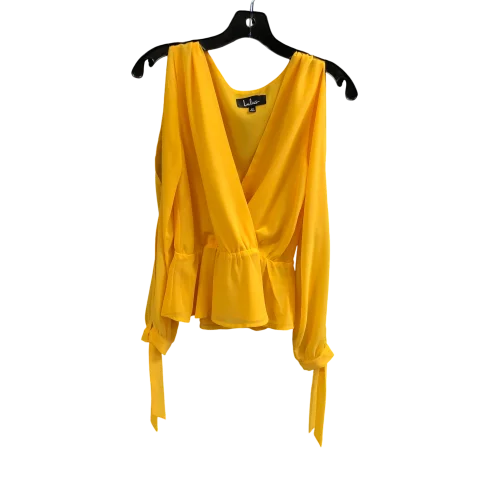 Top Long Sleeve By Lulus In Yellow, Size: Xs