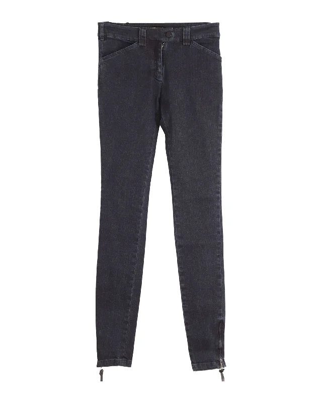 Balenciaga Skinny Jeans in Navy Blue Cotton Denim