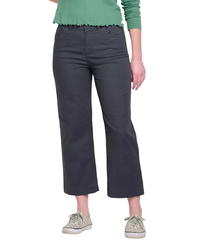 Earthworks Wide Leg Pants In Soot