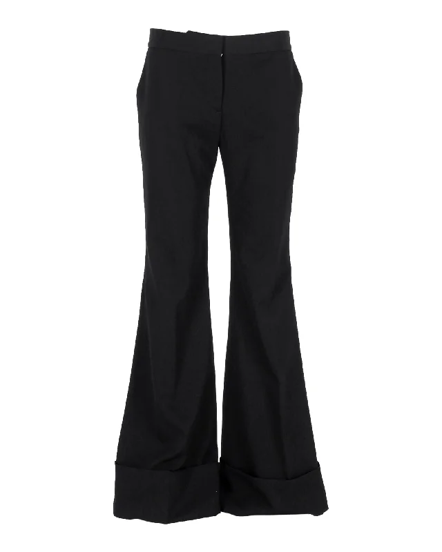 Stella McCartney Boot-Cut Trousers in Black Wool