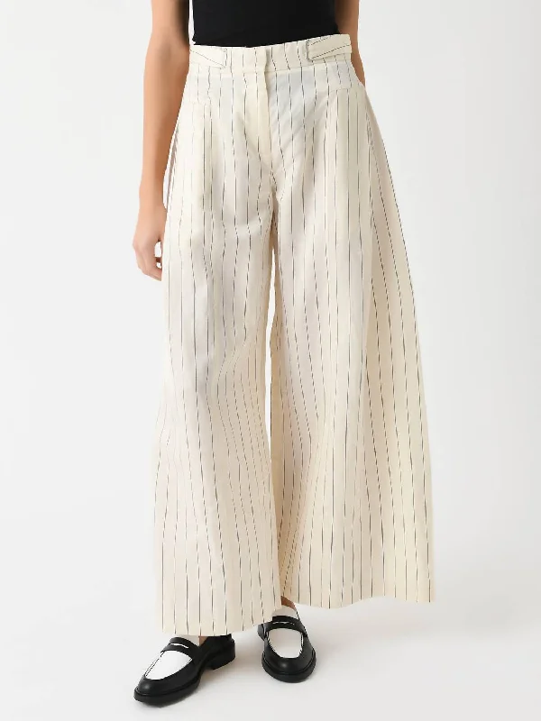 Wide Suiting Pant In Egret