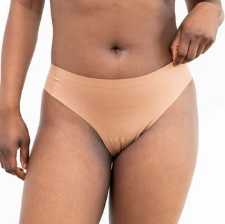 Bubble Mid Rise Thong Latte