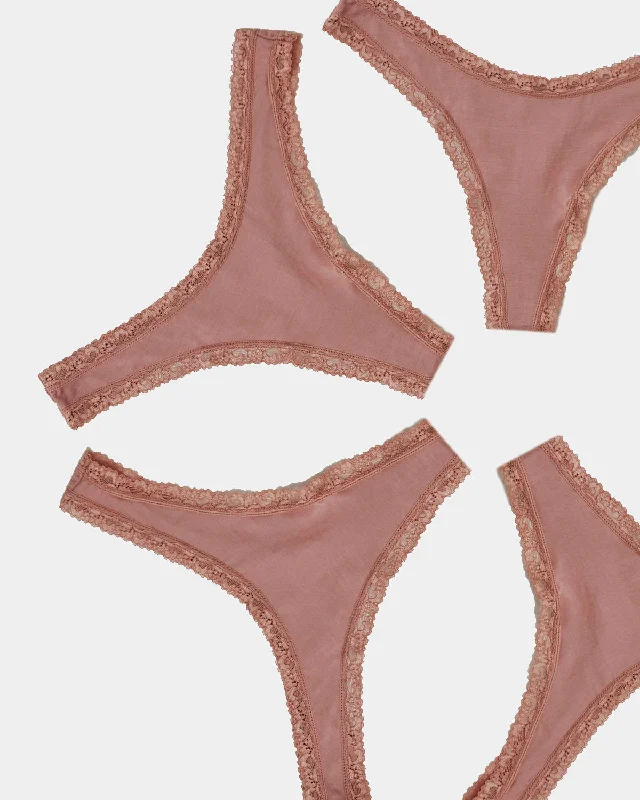 Thong Four Pack - Mocha