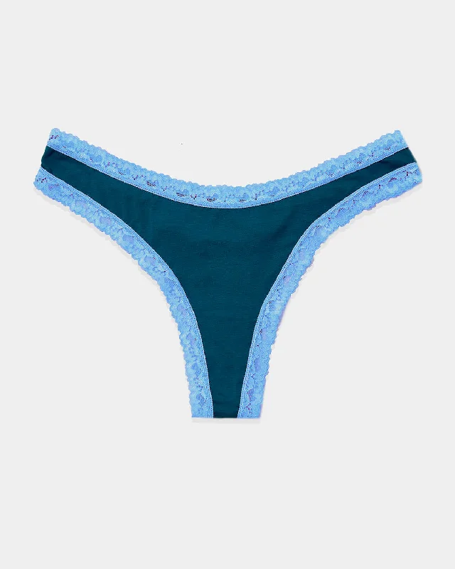 Thong - Midnight Neon Blue