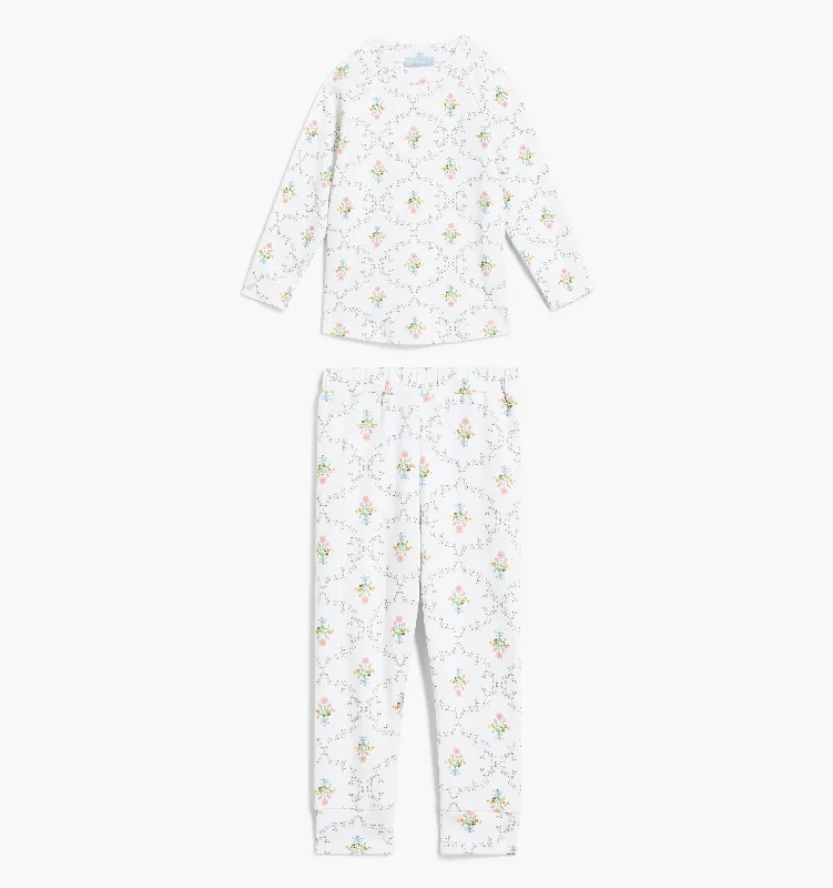 The Baby PJ Set - Pastel Trellis