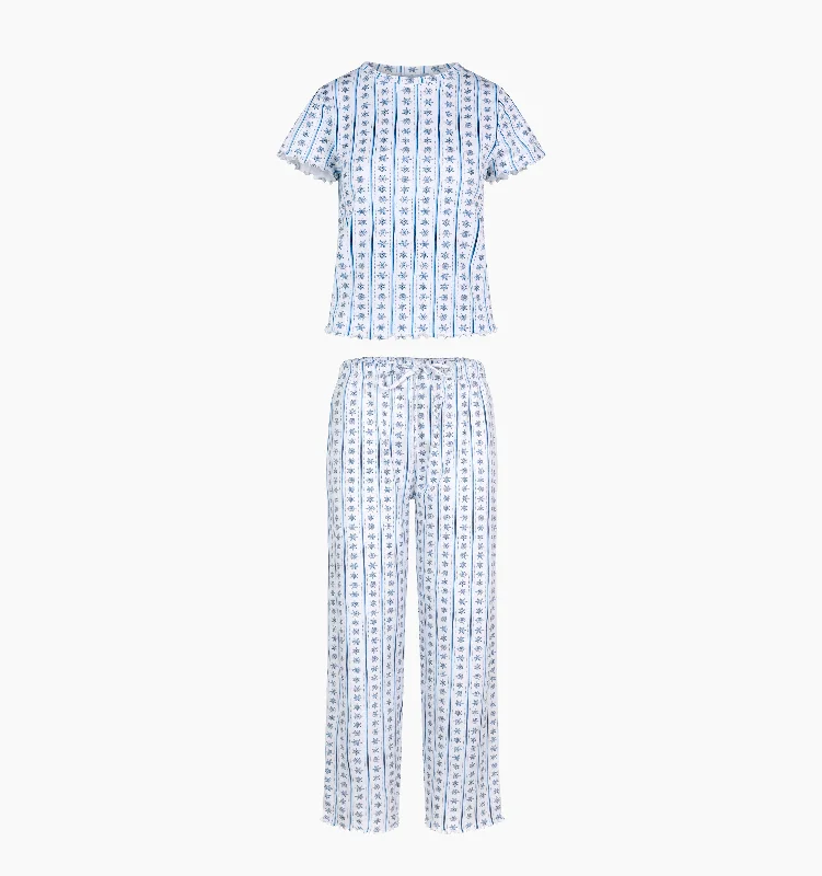 The Kelly Pajama Set - Snowflake