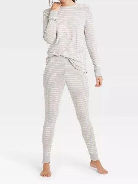 Women's Striped Cozy Long Sleeve Pajama Set